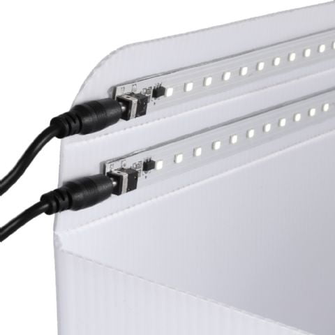 Foldio360 mit LED Aufnahmebox und Stativ mini Drehscheibe