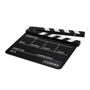 Professionelle Filmklappe schwarz/SW (Whiteboardmarker)