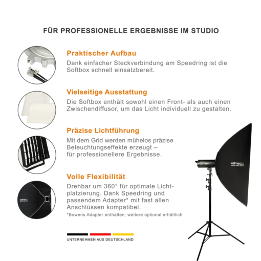 walimex pro Essential Softbox 80x120 universal