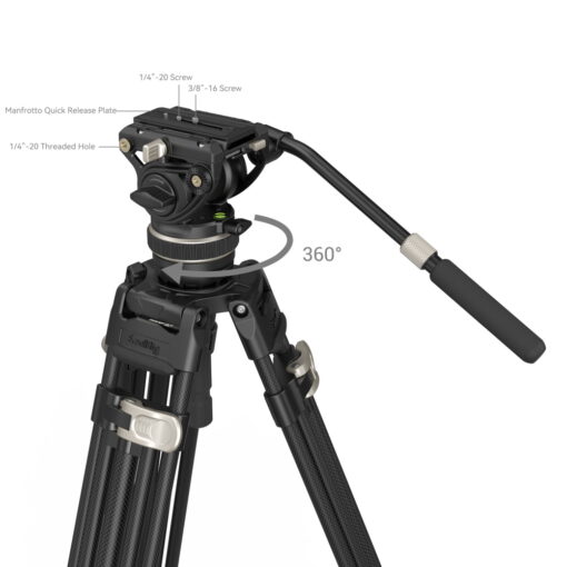 SmallRig 3989 FreeBlazer Heavy-Duty Carbon Fiber Tripod Kit