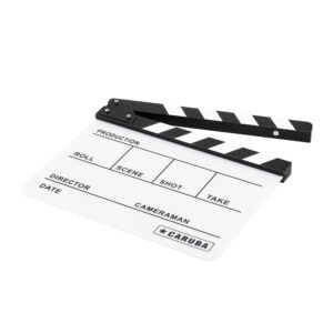 Professionelle Filmklappe weiß/SW (Kreide)