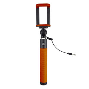 Selfie Stick Plug & Play   Orange 18,5 bis 80cm
