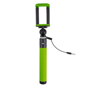 Selfie Stick Plug & Play   grün 18,5 bis 80cm