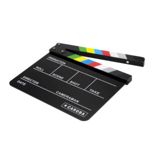 Professionelle Filmklappe schwarz/Farbe (Whiteboardmarker)