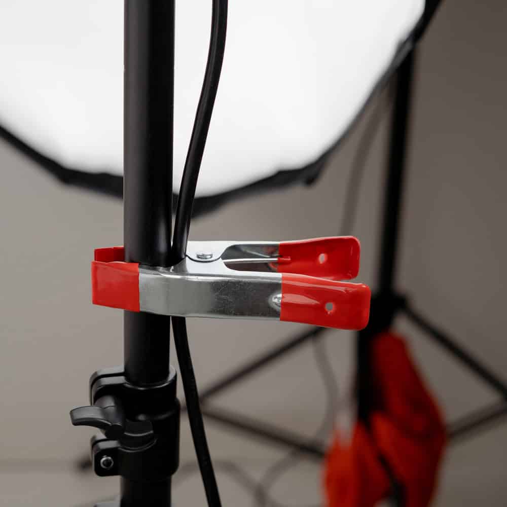 Metall-Mehrfederklemme 6", rot