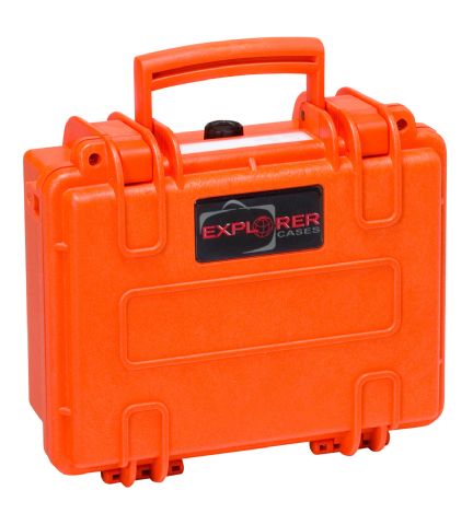 2209 Koffer orange mit Schaumstoff