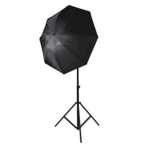 Reflexschirm-Set weiß/schwarz mit Stativ und Halterung