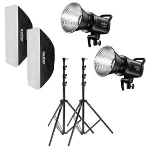 Godox LED SL60llD Duo Kit 2er Set mit Stativen & Softboxen