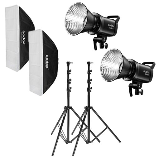 Godox LED SL60llD Duo Kit 2er Set mit Stativen & Softboxen