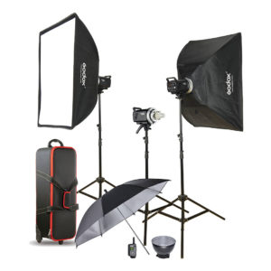 MS300 D Set Leuchten, Lampenstative, Lichtformer