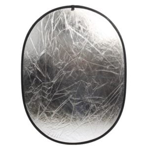 2in1 Faltreflektor silber/weiß 90x120cm