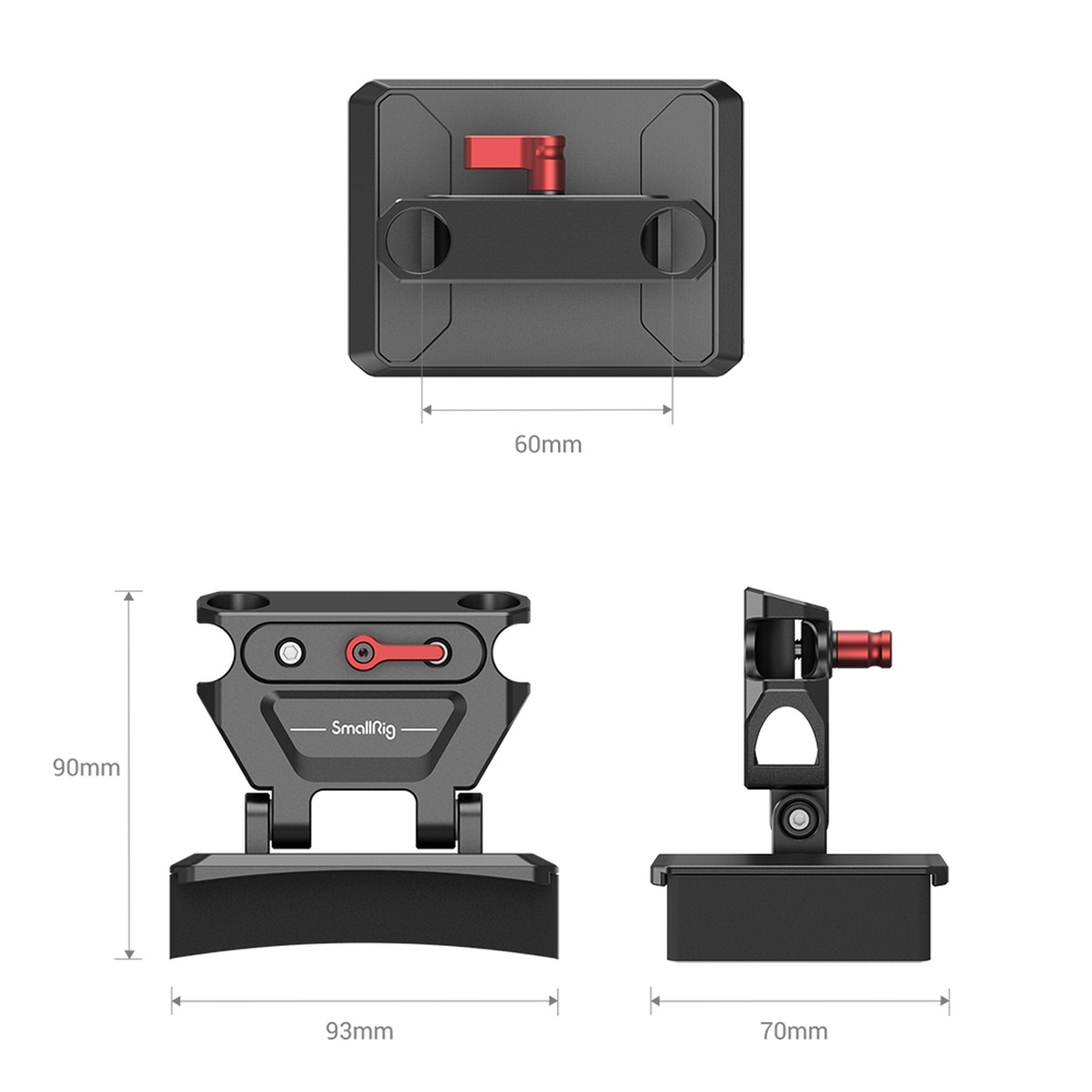 SmallRig 3183 Lightweight Chest Pad mit Rod Clamp