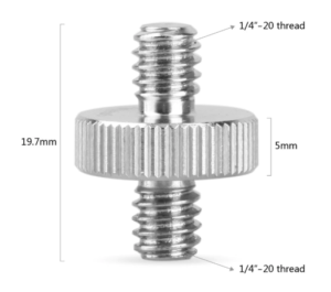 Double Head Stud ¼" to ¼" Thread