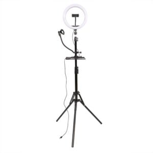 LED Vlogger-Set Stativ, smartphone- & Mikrofon-Halter