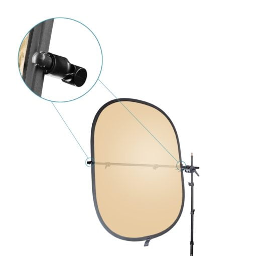 Reflektorhalter-Set silber/gold, ⌀100cm