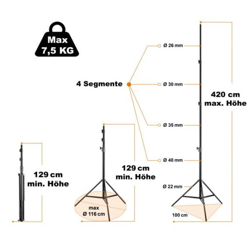 <span class="marke">walimex pro </span>Lampenstativ WT-420 – Bild 2