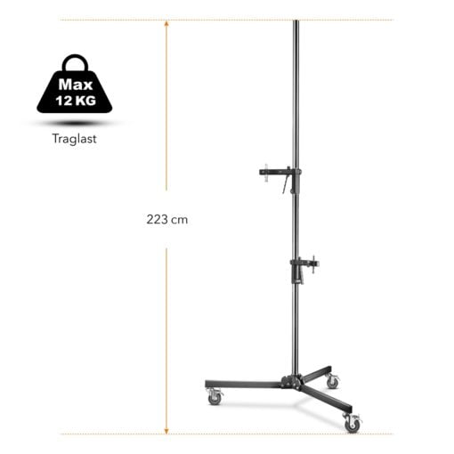 Rollstativ mit Klemmhaltern 223cm