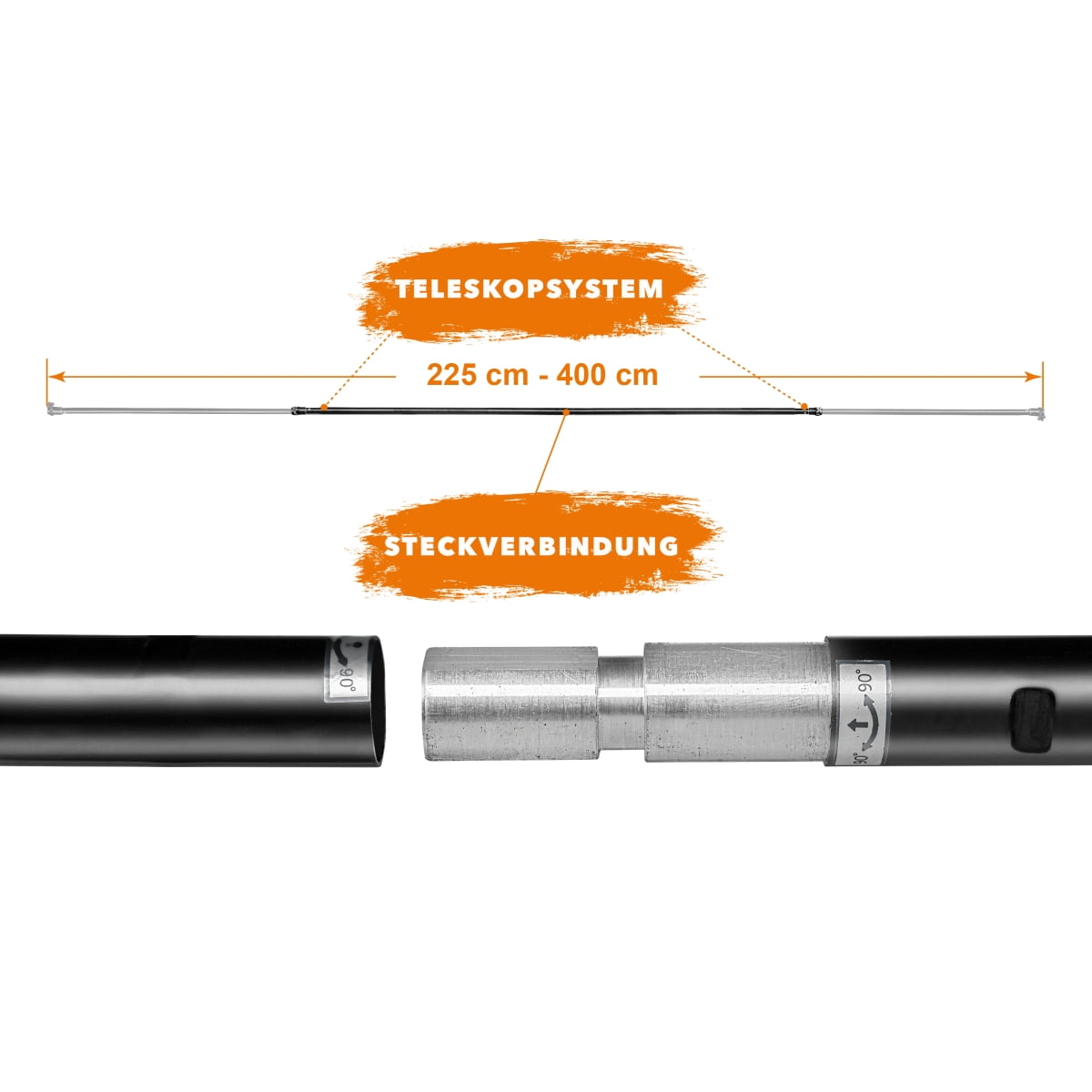 Hintergrundsystem XL Teleskop, max. Höhe 256cm, max. Breite 400cm