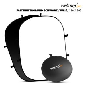 2in1 Falthintergrund schwarz/weiß 150x200cm