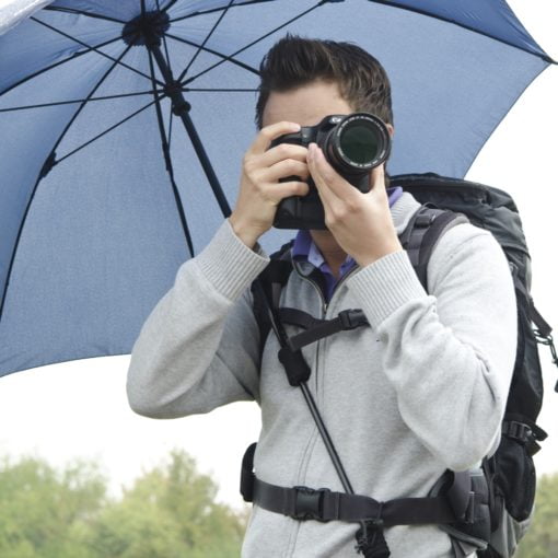 Handsfree Regenschirm marineblau