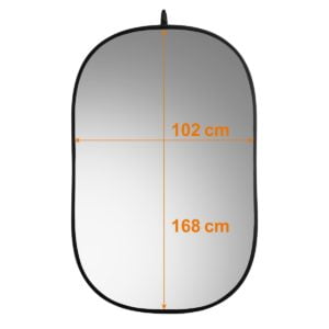 2in1 Faltreflektor silber/weiß 100x170cm