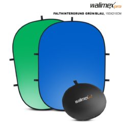 <span class="marke">walimex pro </span>2in1 Falthintergrund grün/blau
