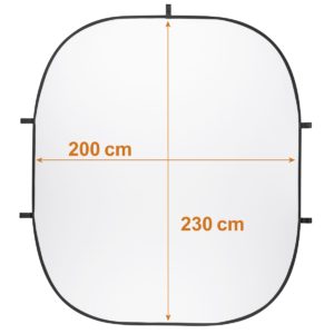 2in1 Falthintergrund schwarz/weiß 200x230cm