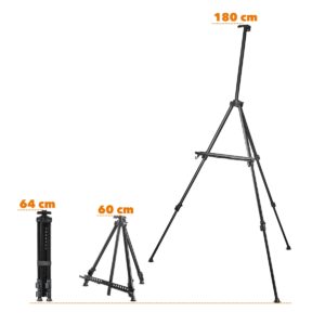 Atelierstaffelei XL Aluminium, 180cm