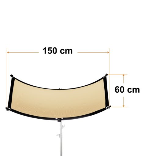 3in1 Halfpipe 150x60cm silber, wavy, weiß