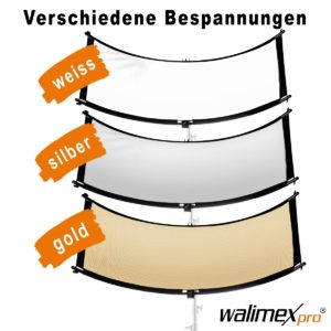 3in1 Halfpipe 150x60cm silber, wavy, weiß