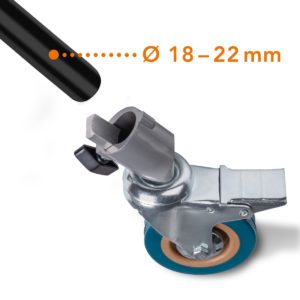 Stativrollen Pro 7522 3er Set, 75mm