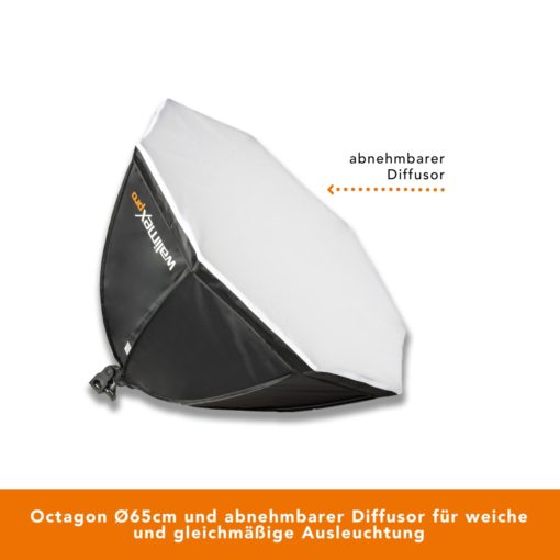 <span class="marke">walimex pro </span>LED 60W Octagon ø65cm Set 1 – Bild 3