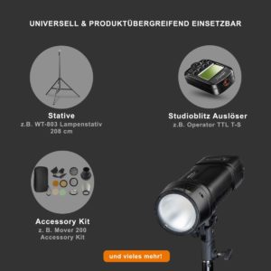 walimex pro Studio-Akkublitz Mover 200 TTL Studioblitz