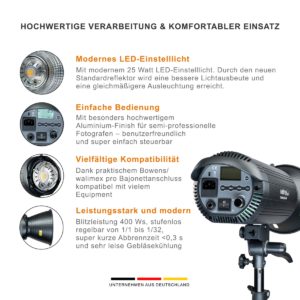 walimex pro Campaigner 400 HS Set Single Studioblitz