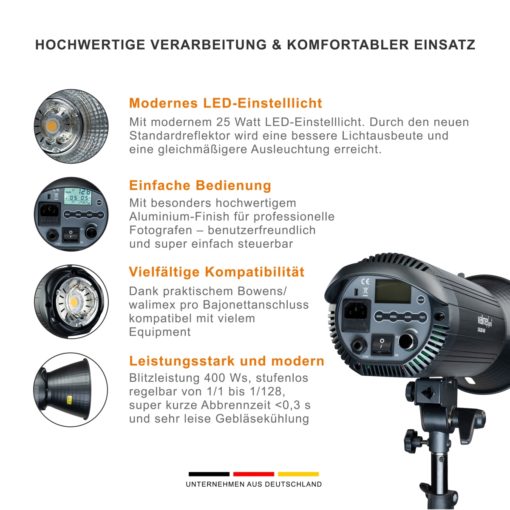 walimex pro Stager 400 HSS Set Double Studioblitz