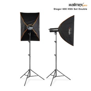 walimex pro Stager 600 HSS Set Double Studioblitz