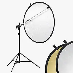 walimex pro Reflektorhalter-Set silber/gold, ⌀100cm