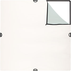 Scrim Jim Large Silber/Weiß Bounce Stoff (1.8 x 1.8m)