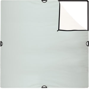 Scrim Jim Large Silber/Weiß Bounce Stoff (1.8 x 1.8m)